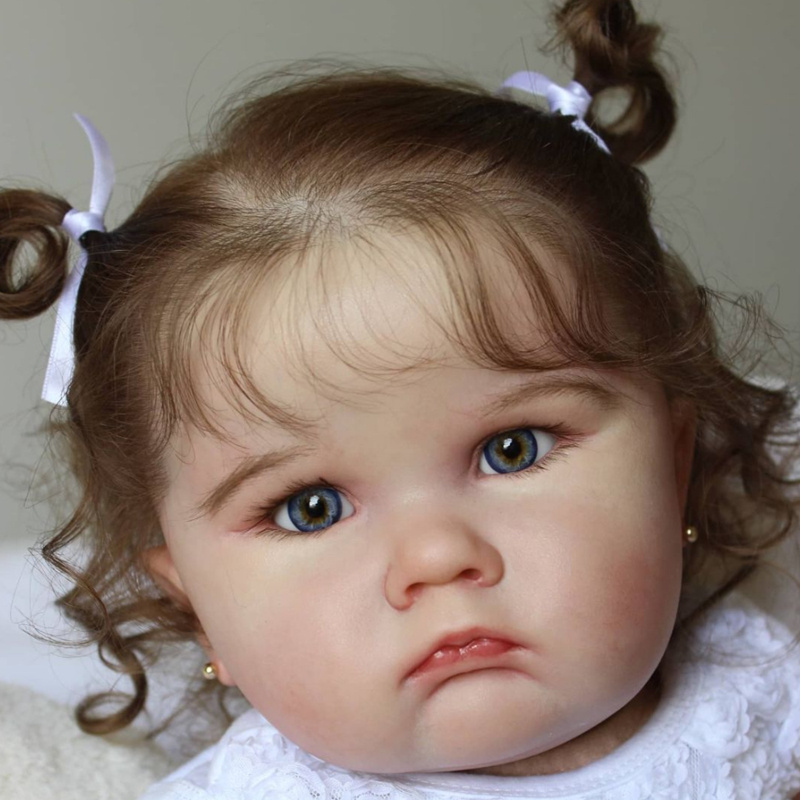 24-Inch Realistic Reborn Youngsters Doll with 3D-Painted Skin & Soft Vinyl Limbs - Lifelike Youngsters Girl in White Dress, Complete with Soothing Item, Bottle & Ear Studs - Ideal Birthday or Collectible Gift for Youngsters, Youngsters Doll Clothes