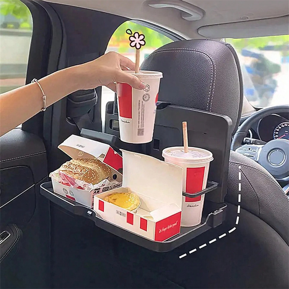 

Multi-function Car Backseat Tray With Cup Holder & Laptop Stand - Durable Abs
