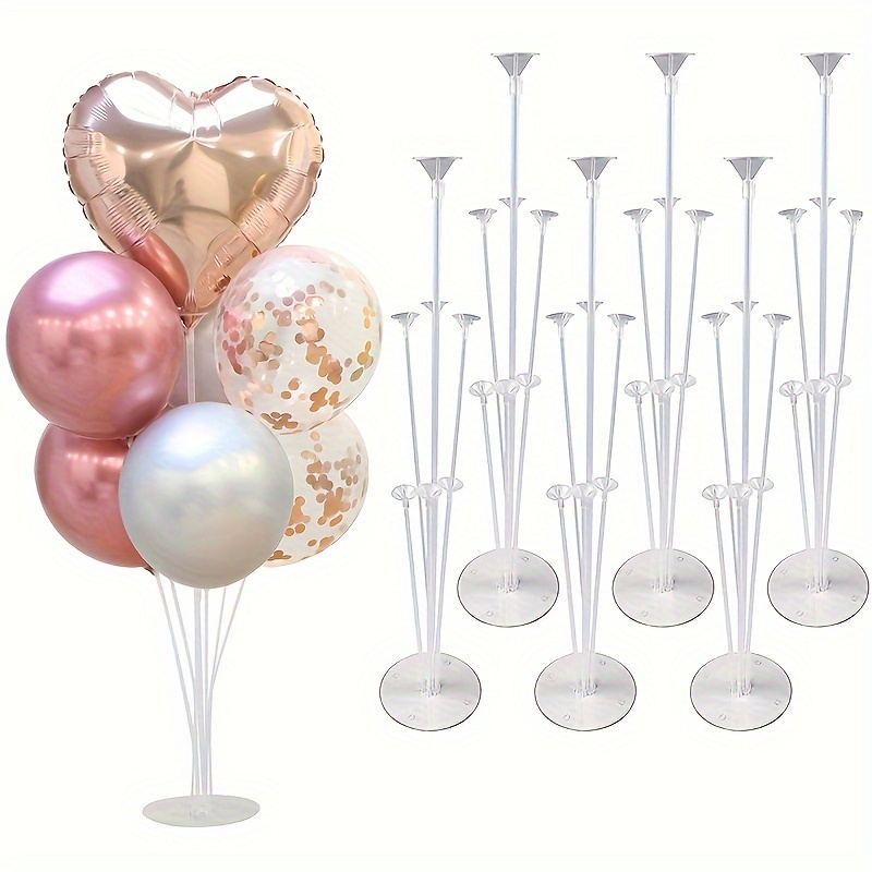 

Set, Balloon Stick Stand, Balloon Base With Pole And Cup, Table Desktop Centerpiece Holder, Balloon Accessories, Prefect For Wedding, Anniversary, Mother's Day, Birthday Party Decor Supplies