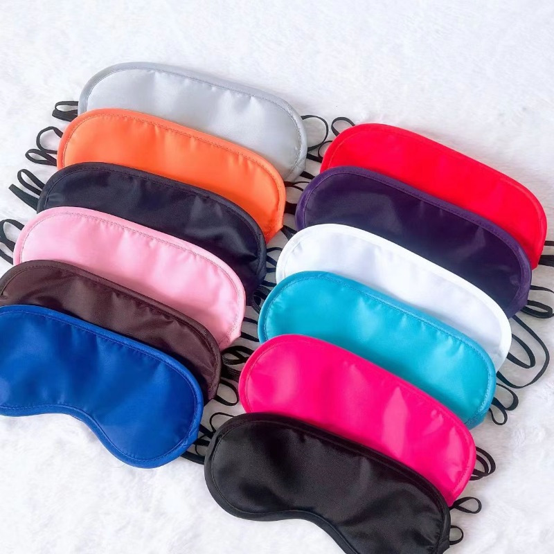 

12pcs Polyester Eye Masks, Breathable & Light-blocking Sleep Masks For Air Travel And Hotel Use, Assorted Colors