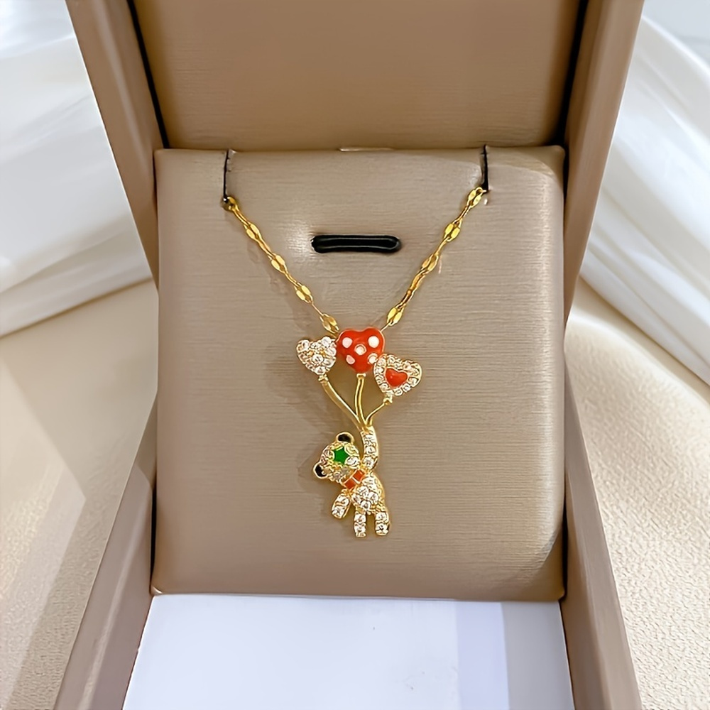 TEMU Elegant Golden Necklace With Sparkling - Chic, Versatile Accessory For , Perfect Gift For Special Occasions, Gift For | Whimsical Design | Sparkling, For Teenager