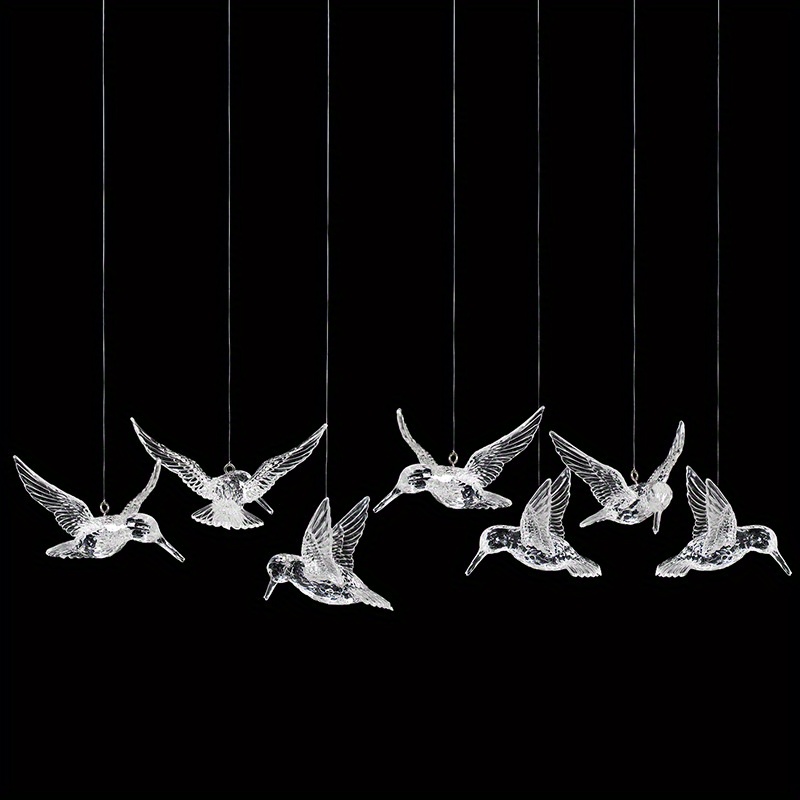 

10pcs Hanging Hummingbird Wedding Decoration, Transparent Bird Home Hotel Ceiling Pendant Decoration