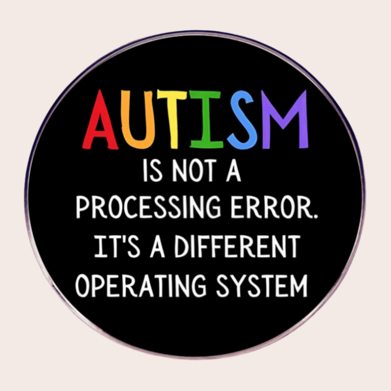 

Autism Awareness Metal Brooch Pin - 'autism Is Not A , A Different System' - Fashionable Alloy Badge For Clothing, Hats & Bags