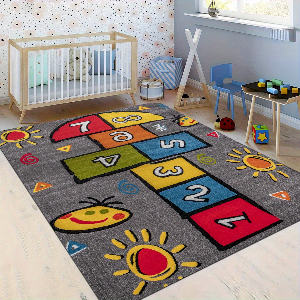 

1pc Cute Cartoon Number Cat Pattern, Hippie, Thick Sponge Rug, Large Size Area Rug, Sofa Coffee Table Rug Home Soft Area Rug, Teens Bedroom Decor Floor Mat, Elegant Women Room Decor Rug