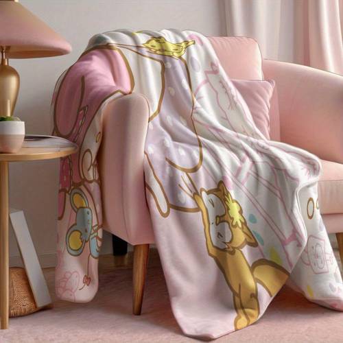 1pc Sanrio Kawail My Melody Cartoon Fashion Blanket, Soft Warm Throw Blanket Nap, Air Conditioning Blankets For Office Multi-purpose Blanket (Has Been Authorized) Personalized Blanket Custom Blanket