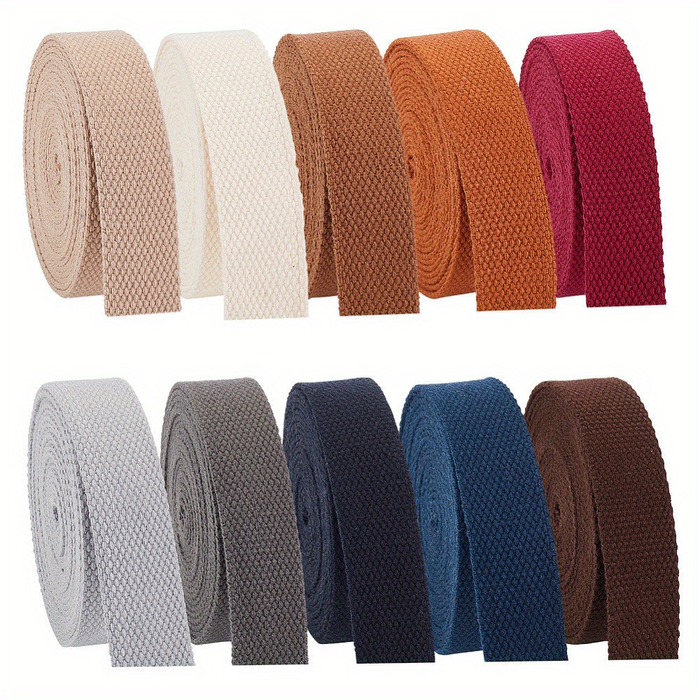 

10 Colors Flat Ribbon Set, 3m/color, 1 Inch (25mm) Width, Suitable For Arts & Crafts, 14+