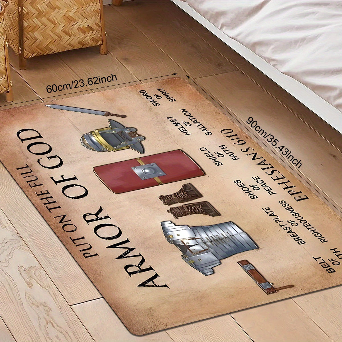   of god inspirational polyester doormat non slip stain resistant lightweight entry mat for indoor outdoor use religious themed floor rug for fathers day mothers day graduation   only details 4