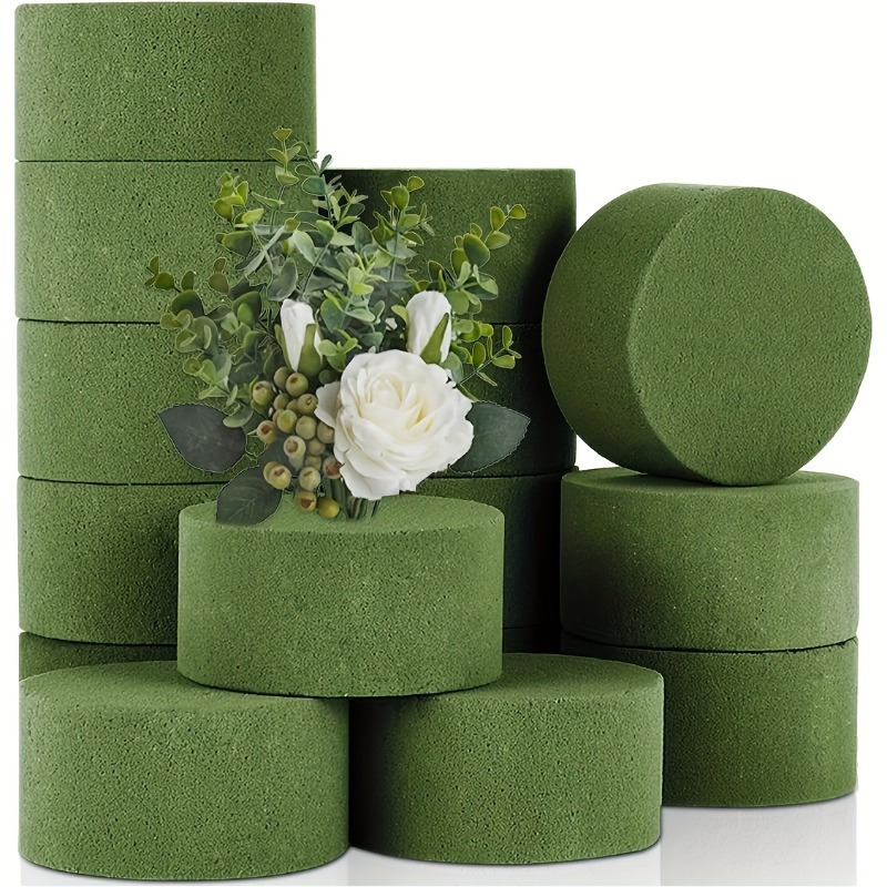 

8-piece Green Floral Foam Set - Water-retaining Plastic Material For Easy Shaping - Ideal For Wedding, Party, And Garden Decorations