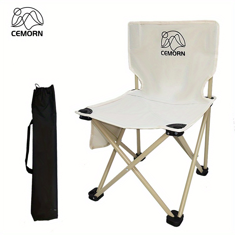 

Cemorn Outdoor Folding Chair: 120kg Load Capacity, 600d Oxford Cloth, Iron Tube Frame, Lightweight And Compact Design For Camping, Fishing, And Sketching
