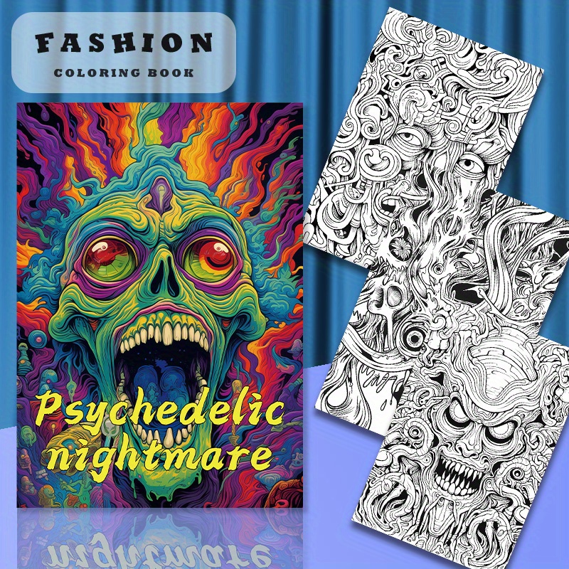 

Horror-themed Coloring Book For Adults - 22 Pages, Perfect Gift For Birthdays & Holidays