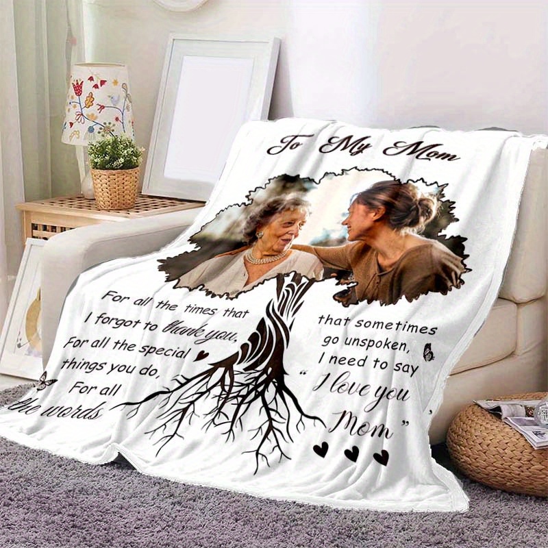 custom photo personalized blanket mom birthday Temu Australia