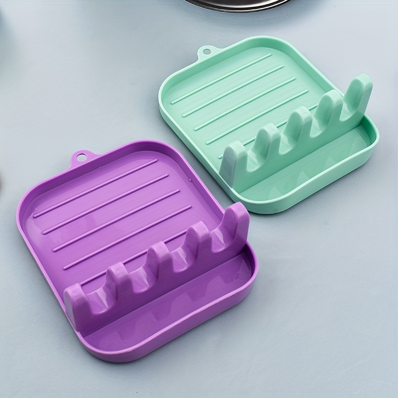 versatile silicone kitchen organizer spoon spatula chopstick holder no power needed   plastic details 6