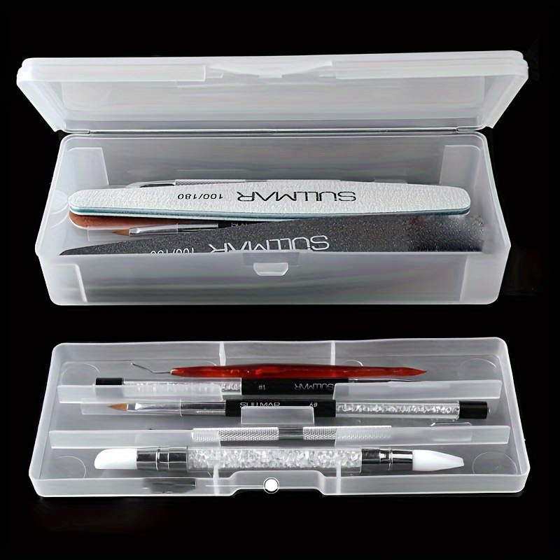 

Double-layer Nail Art Organizer Box - Odorless, Tools & Brushes Storage