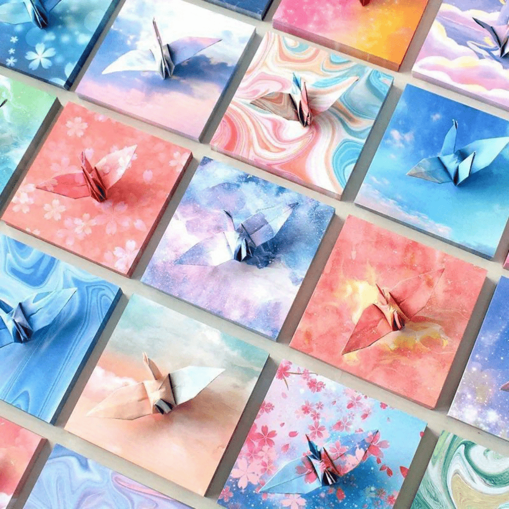 

400 Sheets Colorful Printed Handmade Origami Set, Square Handmade Colored Paper, Handicrafts, Handmade Gifts, Party Decorations