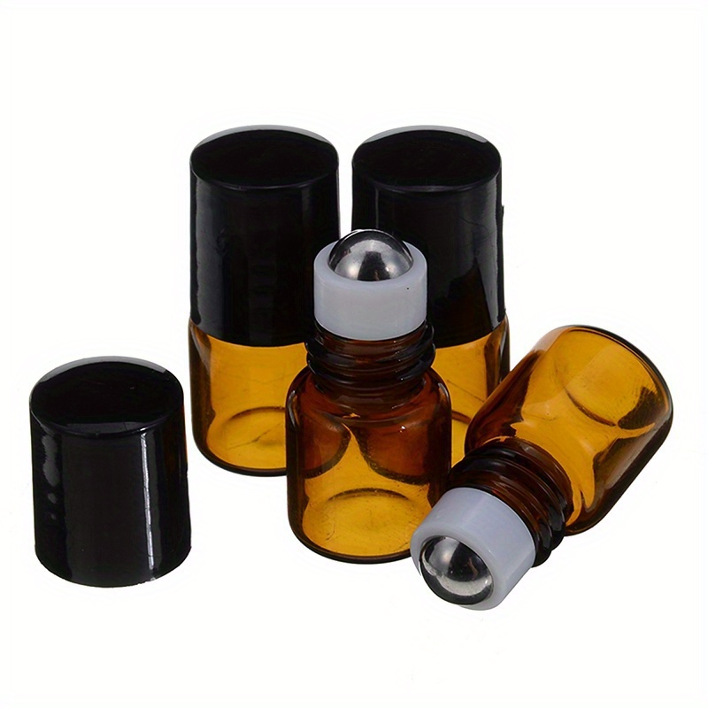 E-shop 5er-Set 1 ml Amber Fläschchen für ätherisches Öl oder Parfüm