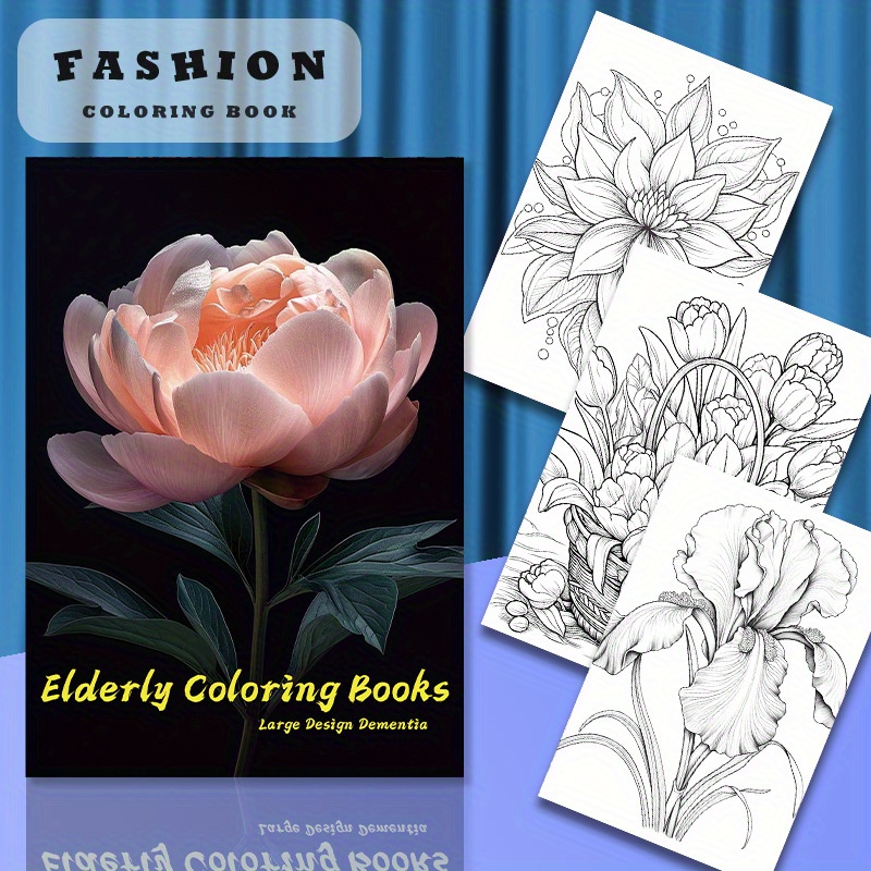 

Deluxe Senior Coloring Book - 22 Thick Pages, Innovative Design, Perfect Gift For Birthdays & Holidays