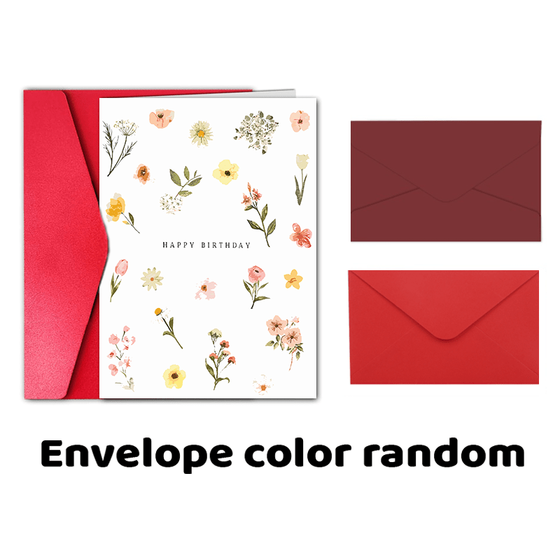 A Birthday Card With A Floral Theme, Featuring A Design, Perfect For , And Suitable For Any Occasion