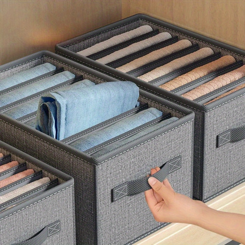 

Versatile Clothing Organizer Box - Polyester, Perfect For Pants, Jeans, Underwear, Socks & T-shirts Storage In Drawers And Wardrobes Clothes Organizer Storage Shoes Organizer Storage