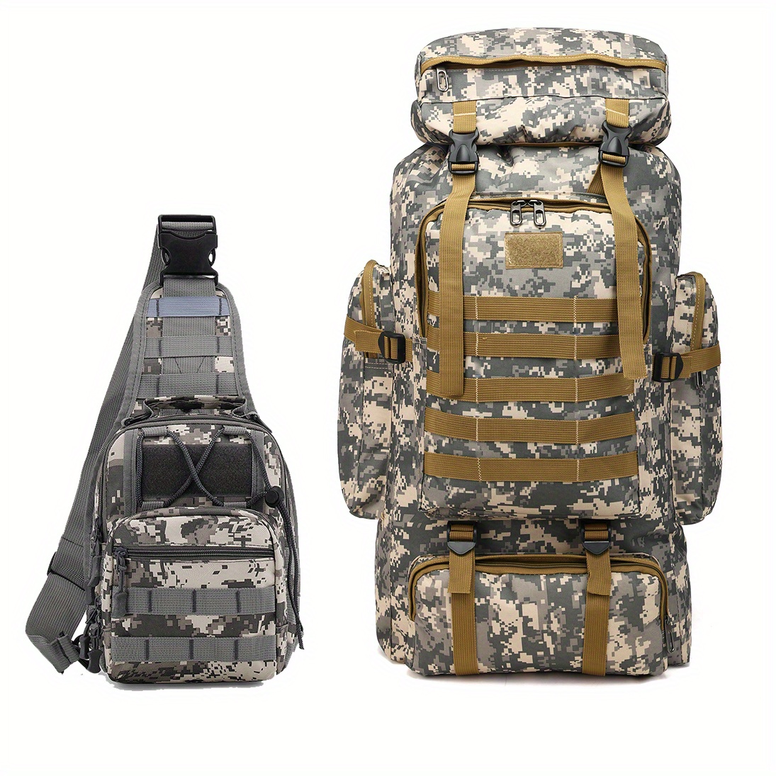 

Tactical Military Assault Backpack Camouflage, Functional Design - For Military Fans & - For Hiking, Camping & Mountaineering - Bag Rucksack -perfect Gift For