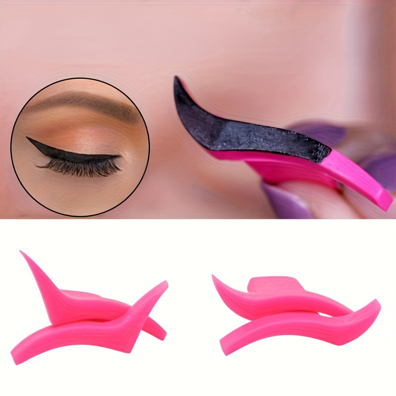 

2pcs/set Professional Eyeliner Stencils For Perfect Cat Eye And Winged Styles - Easy Eye Makeup Templates For Precise Liner Application