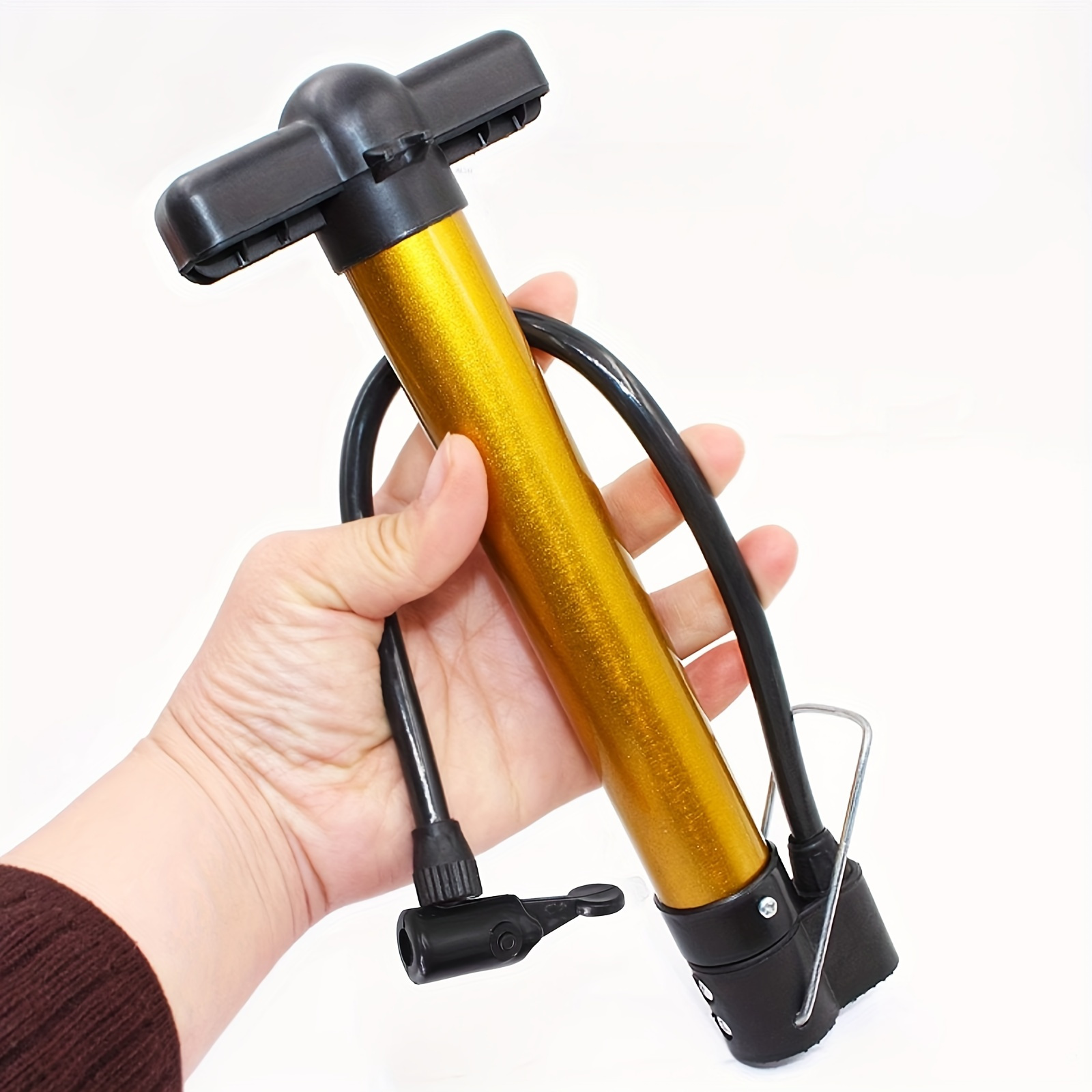 

1pc Manual Portable Mini Inflator For Outdoor Cycling, Basketball, Football, Mini Bicycle Pump