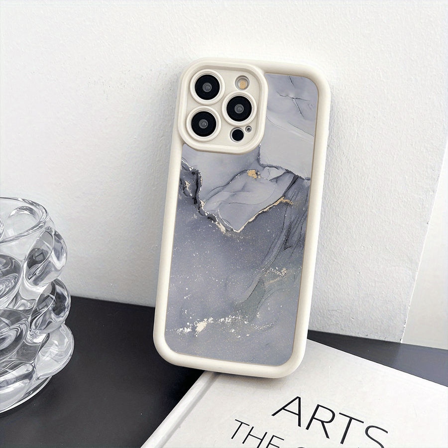 

Marble Pattern Phone Case With Shockproof Bumper Compatible With 15 Plus/14 Pro Max/13/12/11/7 Plus/8/se2 - Elegant Protective Cover With Raised Edges For Enhanced Camera And Screen Protection