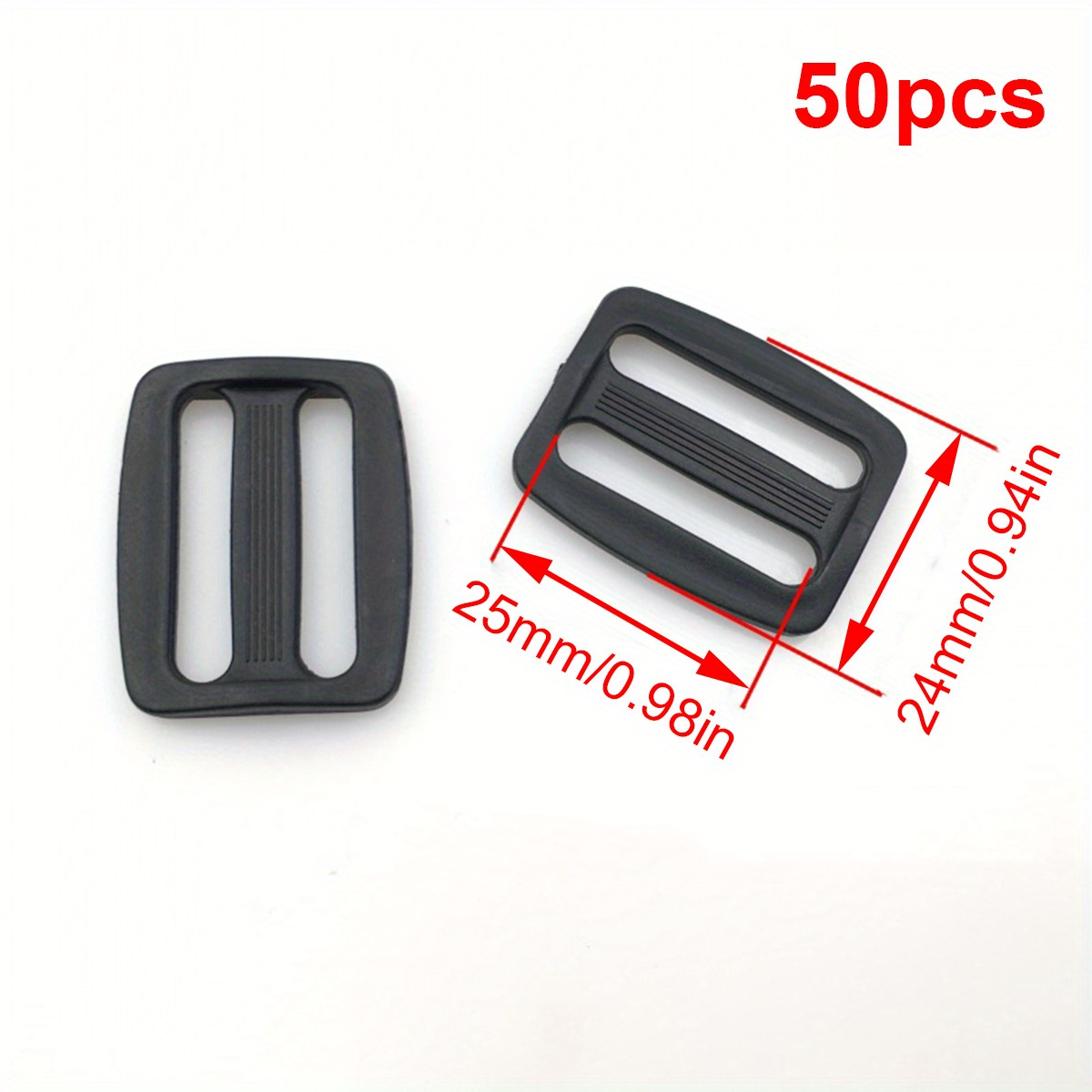 50/100pcs 25/38mm Width Plastic Slides Buttons, Adjustable Webbing Slider , 3-position For Belt, Backpack, And Bags. Gift For Halloween And Christmas