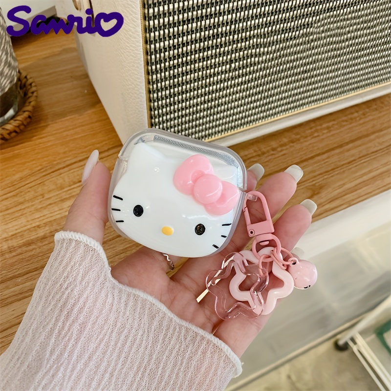 

Hello Kitty Wireless Earphone Case - Soft Pvc, Fashionable Protection For Airpods 1/2 & Pro, Perfect Birthday Or Travel Gift