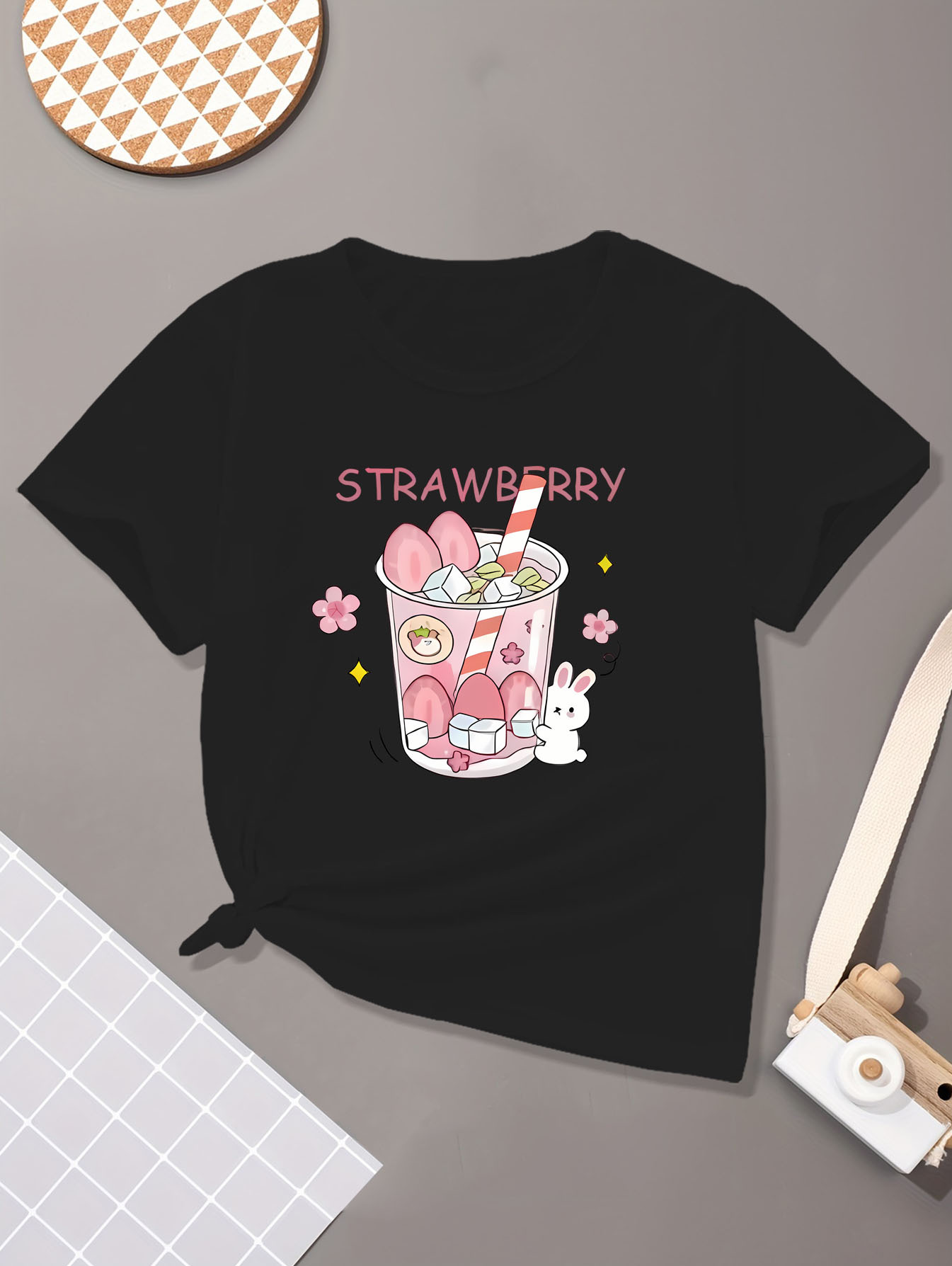 letter print tee girls casual comfy crew neck short sleeve t - Temu Oman, image size:800x1063