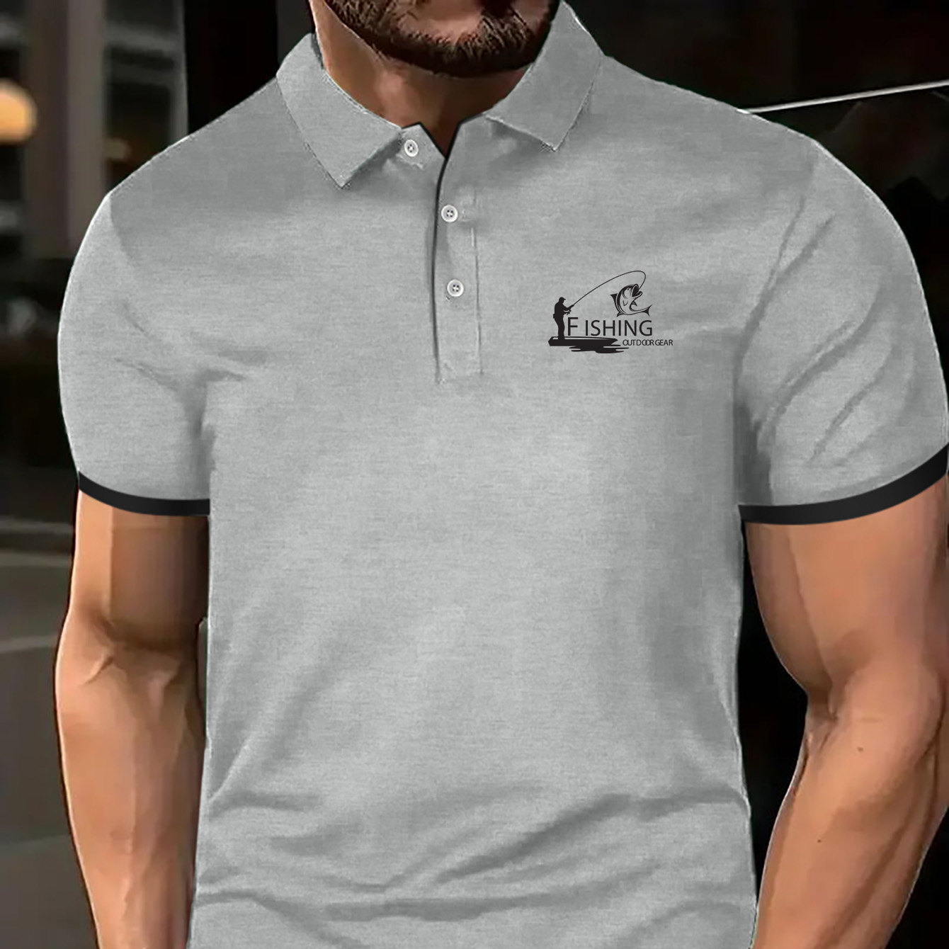 

Chemise Décontractée d'Été pour Homme - Bloc de Couleur Tendance, Manches Courtes avec Détail Bouton, Polyester Respirant, Lavable en Machine