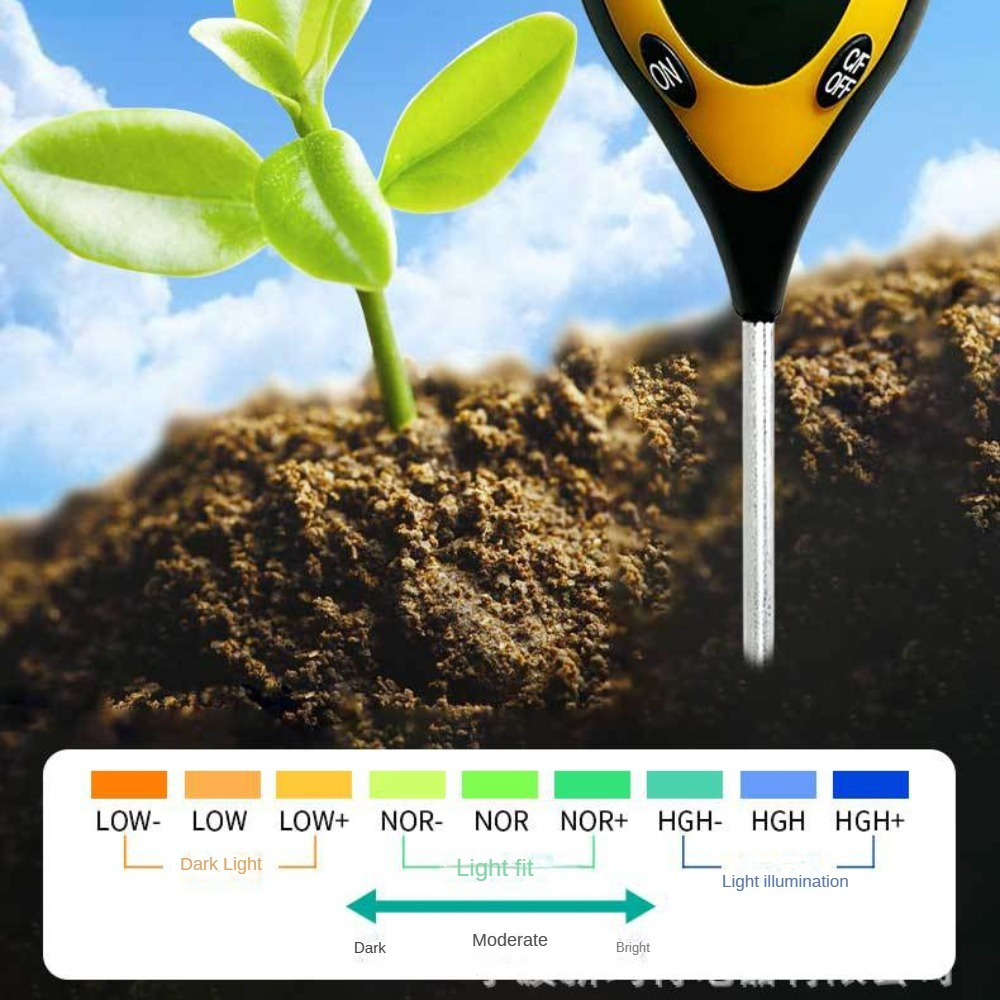 4 in 1 professional soil detector with moisture ph temperature sunlight meter battery operated easy to read for accurate gardening soil tester for everything Product details 3