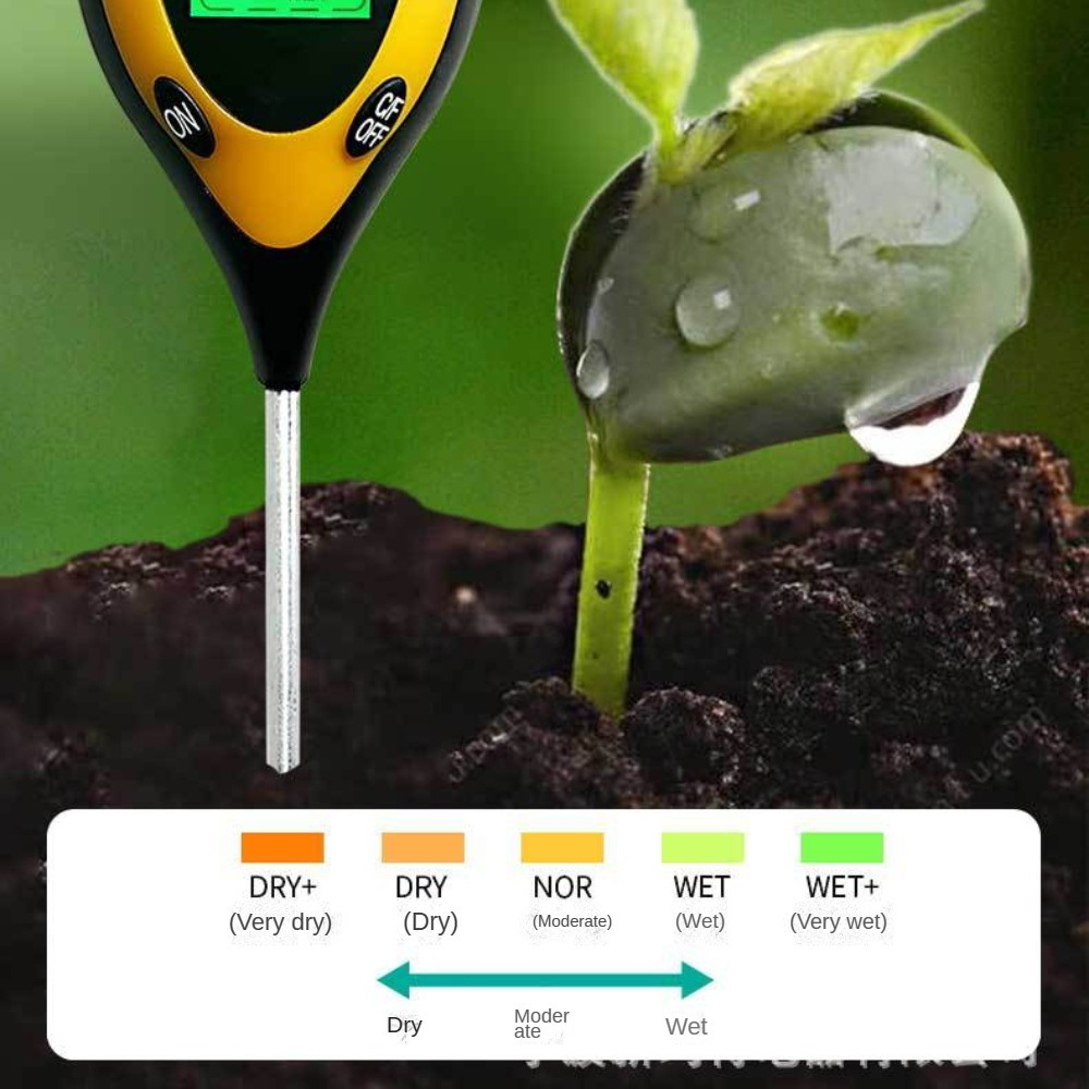4 in 1 professional soil detector with moisture ph temperature sunlight meter battery operated easy to read for accurate gardening soil tester for everything Product details 4