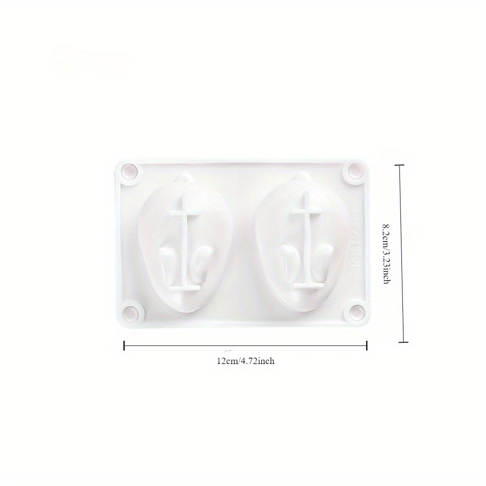 1pc Easter Rabbit Silicone Mousse Cake Mold 2 Cavities - Perfect For Soap Making, Pastry Baking, And Diy Projects
