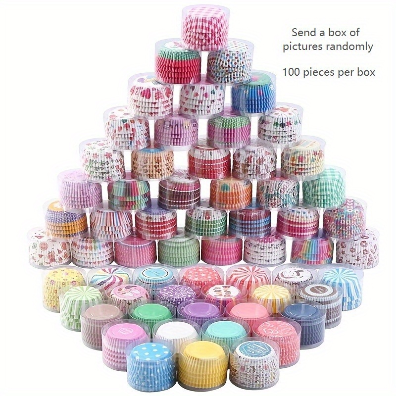100pcs/box Snow Lady Cake Cups - Oil Proof Paper Holder For Baked Cookies And Cakes