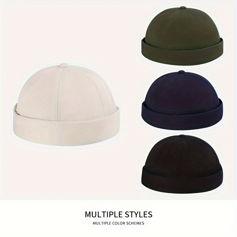 

Unisex Adjustable Baseball Cap, Brimless Breathable Hip-hop Hat, Vintage Sun Shade Cap, Cycling Cap In Multiple Colors