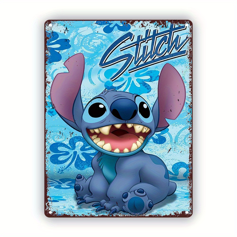 

Stitch Vintage Metal Sign - Officially Licensed Cartoon Movie Poster, Retro Decor For Home Bar, Pub, Garage - Durable Tin/aluminum Artwork, 8x12 Inches