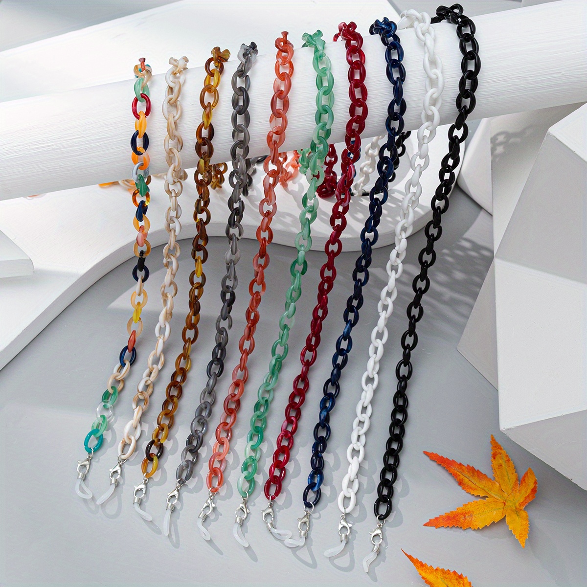 Vintage-Inspired Colorful Acrylic Eyeglass Chain Beaded Lanyard for  Hanging Masks, Prevents Loss Drop, Ideal for Women Men, Accessor