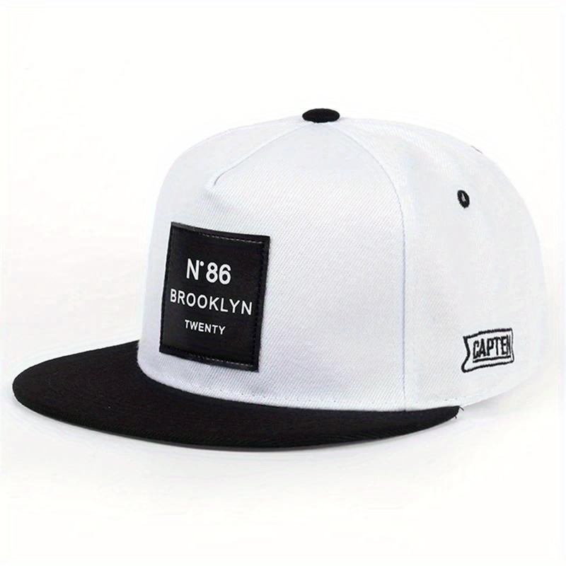 Image of 1pc Men Women Brooklyn Baseball Adjustable Snapback Hat, Hip Hop Caps, Sun Hat, Trucker Hats