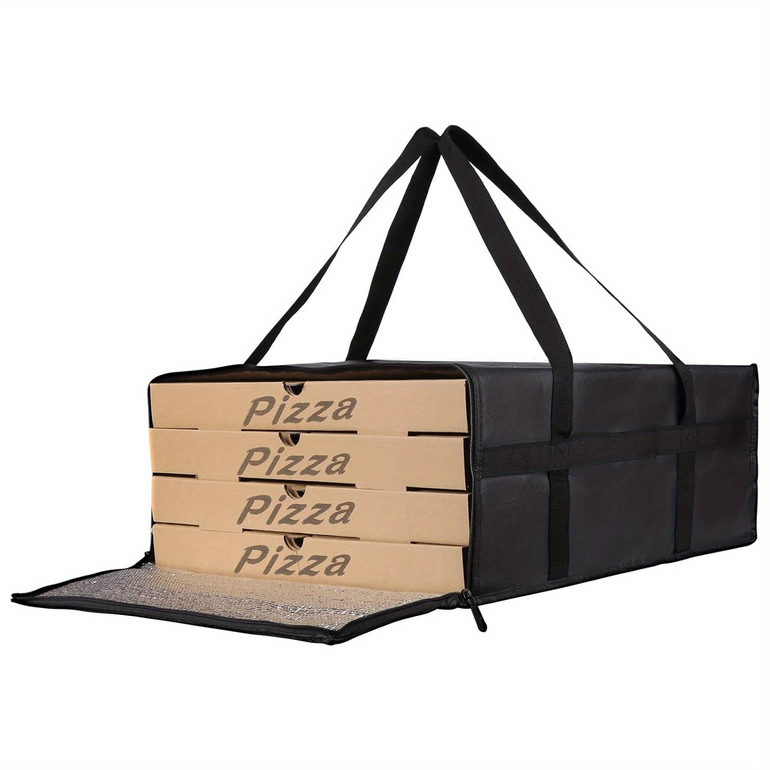 

52l Insulated Pizza Delivery Bag - Reusable, Foldable & Portable Food Warmer, 20"x20"x8",