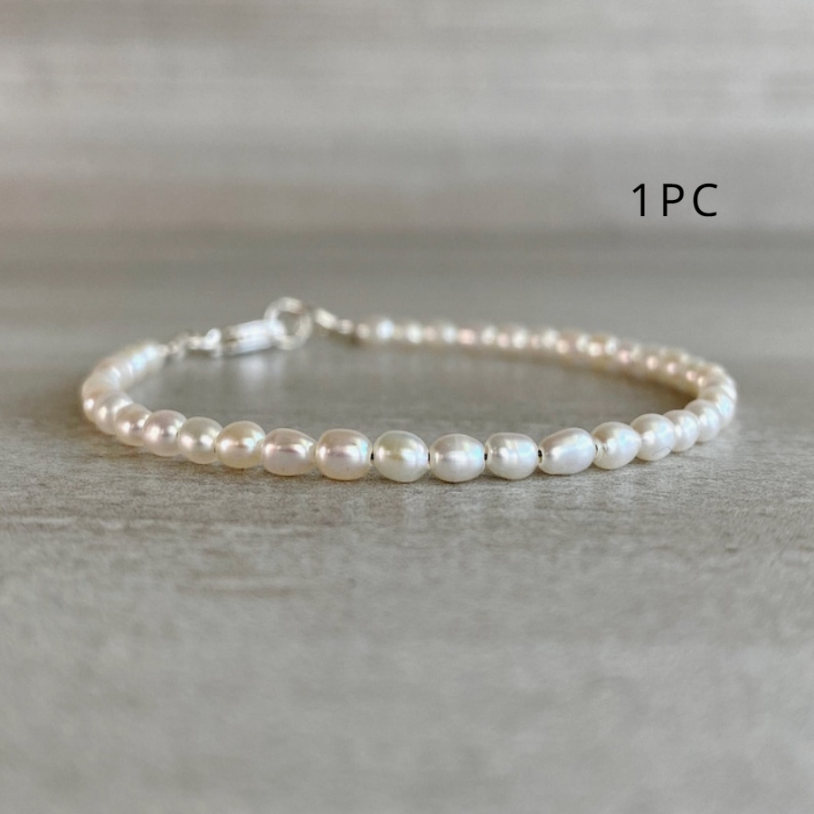 TEMU Bracelet White Jewelry Clasp Dainty Jewelry