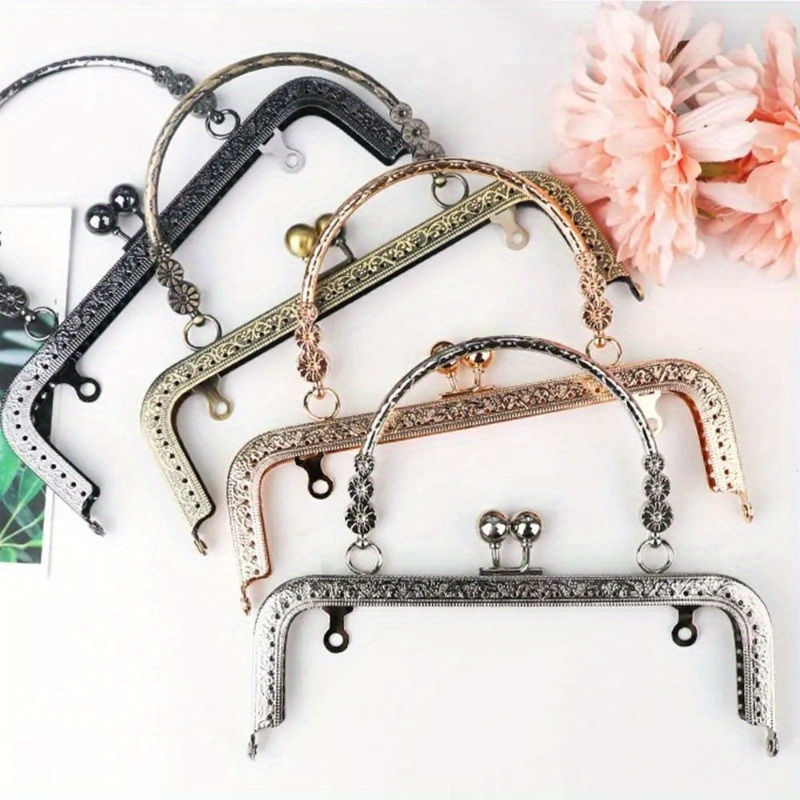 

Vintage-inspired Purse Frame - Adjustable Iron Hardware For Diy Handbag & Shoulder Bag Accessories