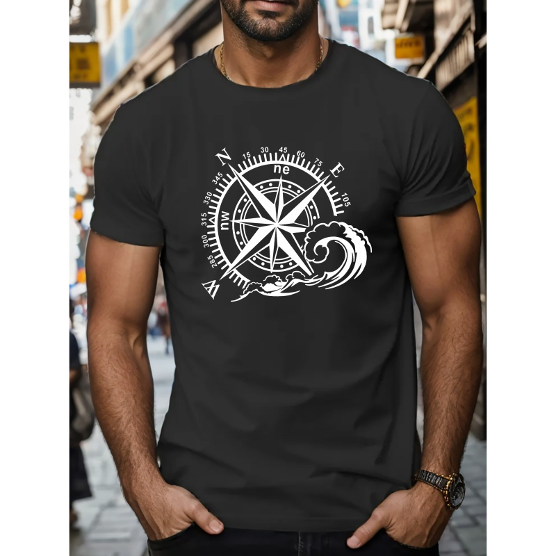 

Compass Navigation Men's Short Sleeve T-shirt Summer T-shirt Top