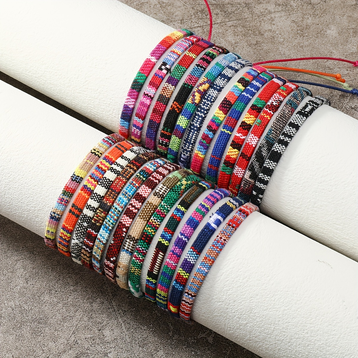 Boho Rope Braided Bracelet Set Stackable Anklet Men Women