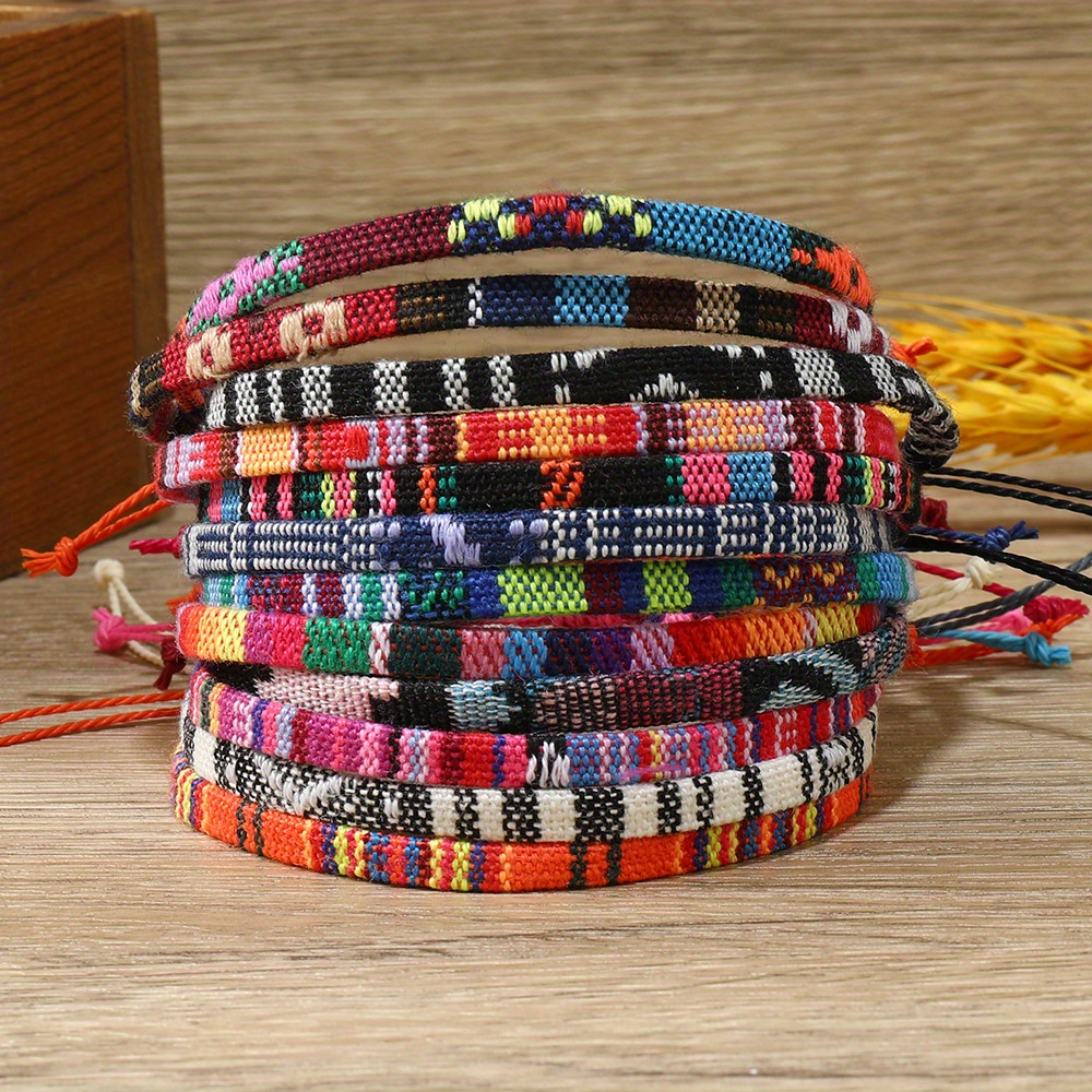 Boho Rope Braided Bracelet Set Stackable Anklet Men Women