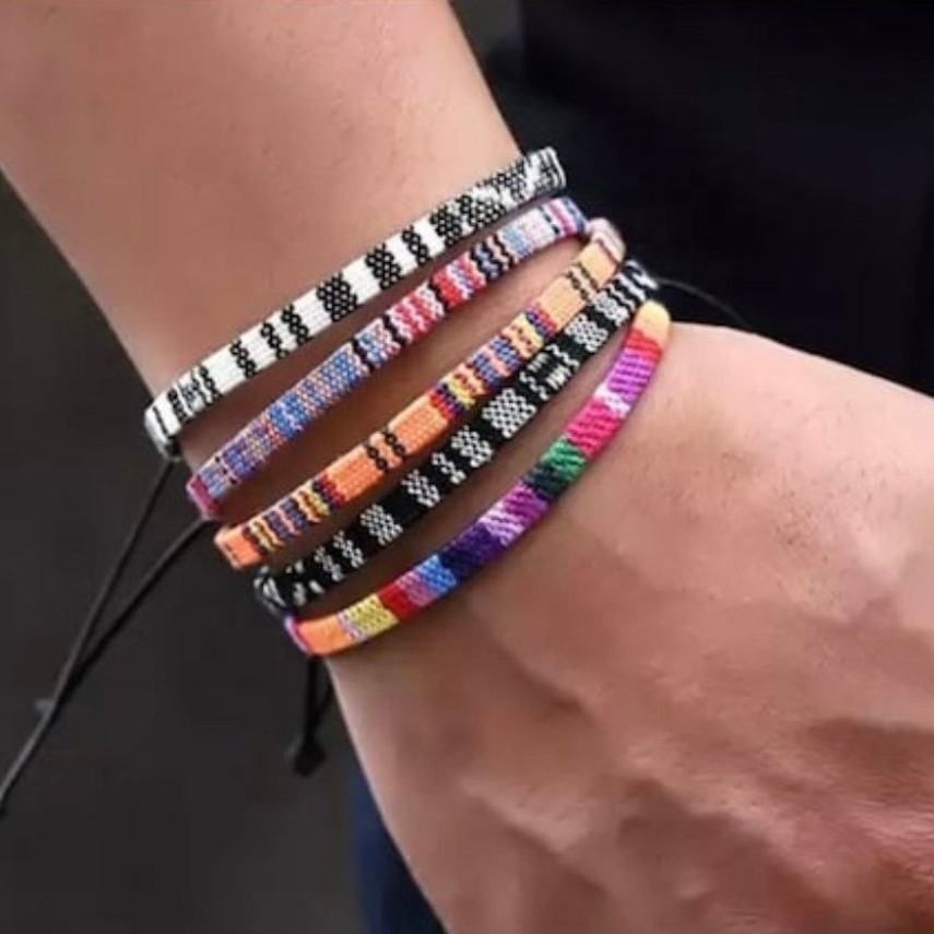 Boho Rope Braided Bracelet Set Stackable Anklet Men Women