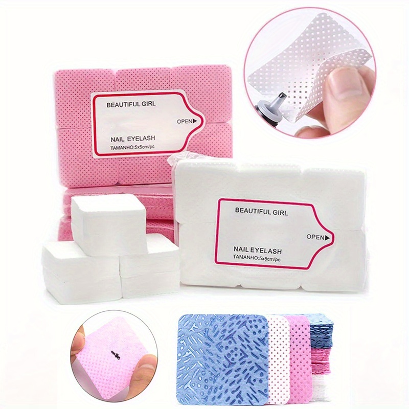 

Lint-free Nail Polish & Eyelash Extension Glue Cleaning Pads, Soft Absorbent Wipes, Perfect For Nail Art Removal & Clean Bottle Tips