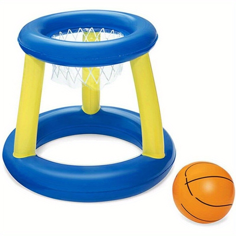 

1pc, Inflatable Pool Games Large Volleyball Net Basketball Hoop Floating Water Ball Game (basketball Hoop)