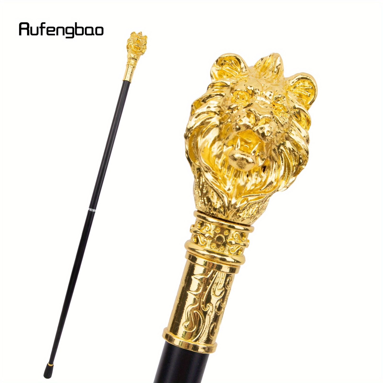 

Golden Lion Head Handle, Fashion Walking Stick For Party, Decorative Walking Stick