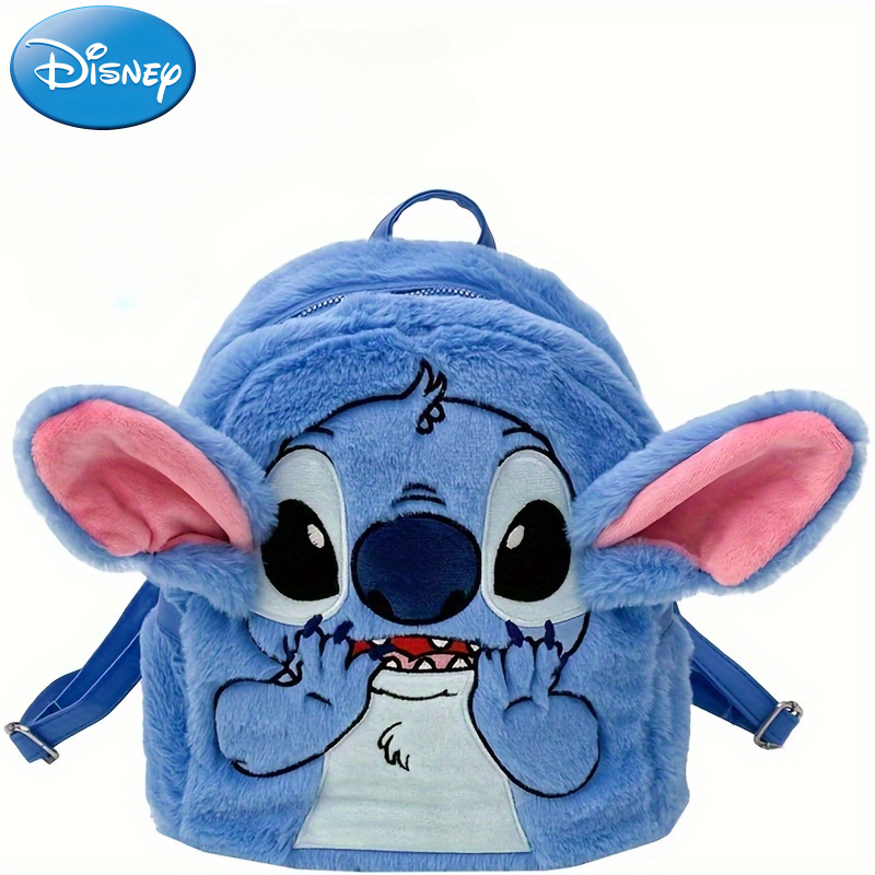 

Disney Backpack, Cute Faux Fur Daypack For Travel & Shopping, Cartoon Anime Fluffy Schoolbag