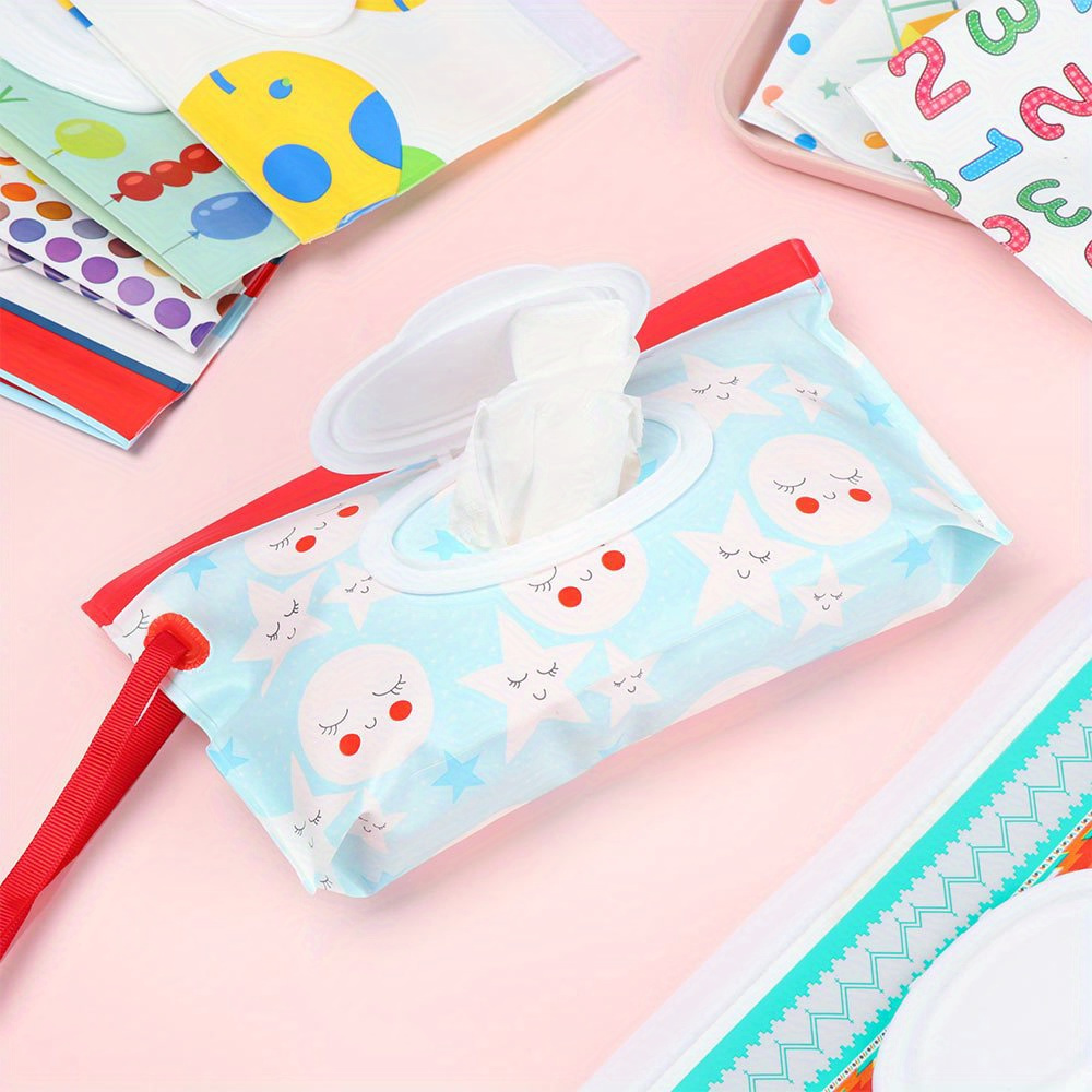 2pcs reusable wet wipe dispensers portable travel pouches stroller accessories   christmas halloween thanksgiving gifts details 4